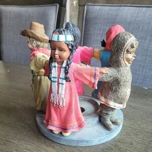 We Are United Candle Holder Ceramic Cultural Bond Holds a 3 inch candle